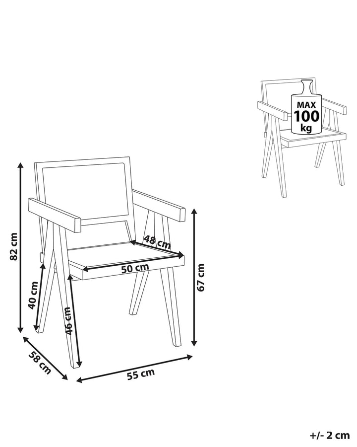 Dining Chair Mahogany Black Charlie