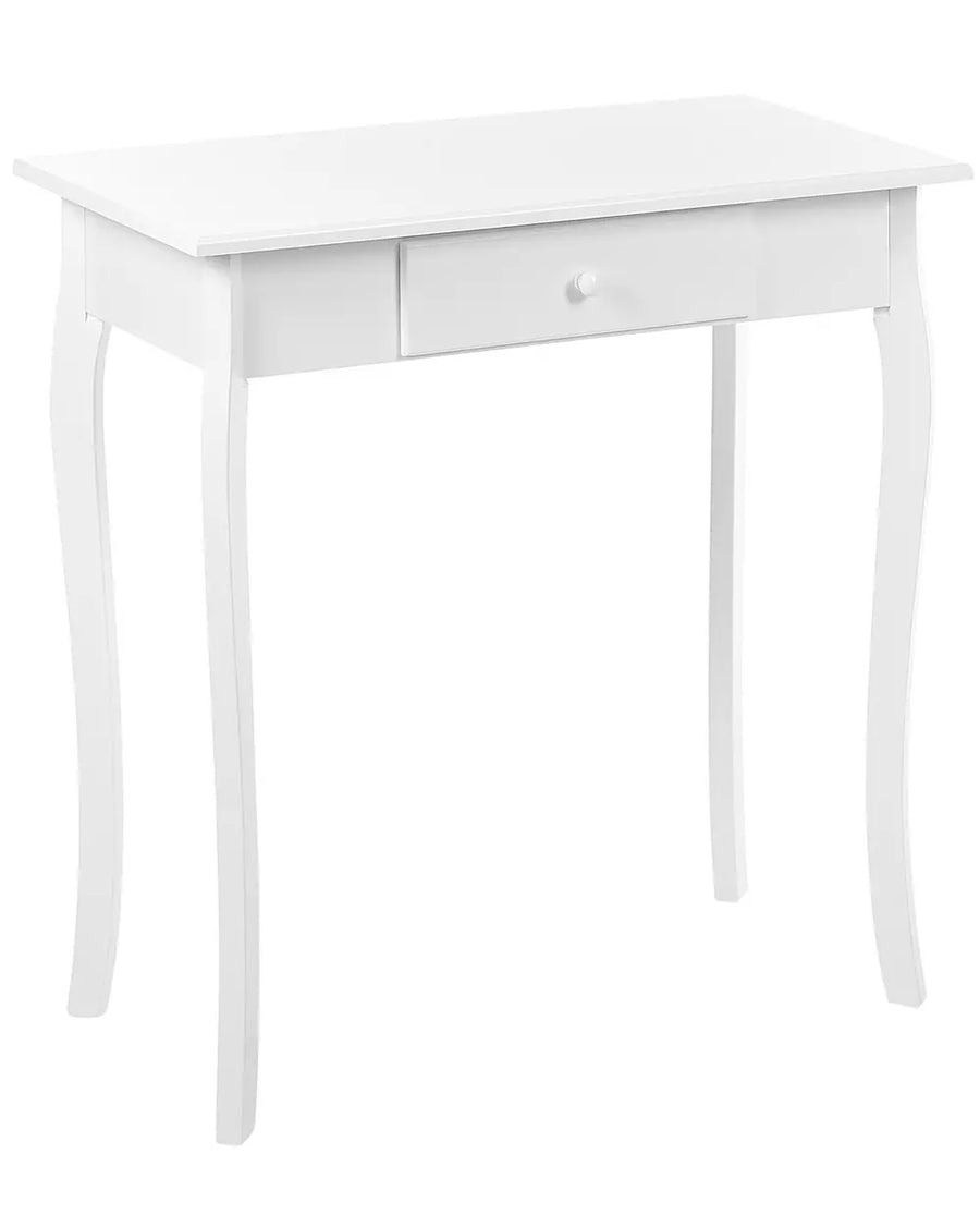 Console Table White Additional Storage Space Irvano