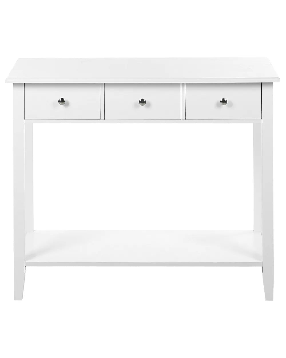 Console Table White Additional Storage Space Trovia