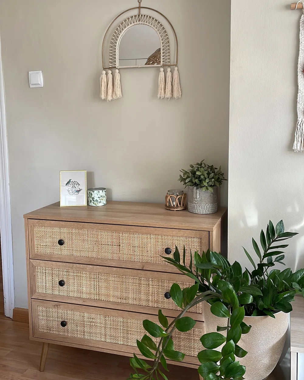 3 Drawer Chest Light Brown Functional and Capacious Ravello