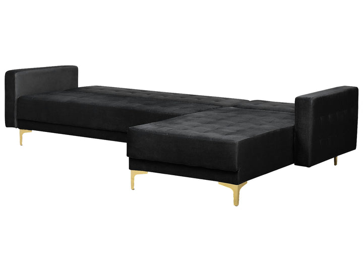 Aberdeen  Corner Sofa Black Velvet