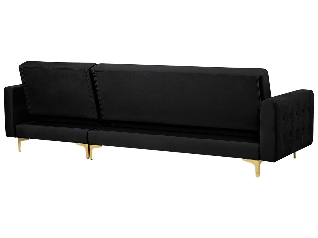 Aberdeen  Corner Sofa Black Velvet