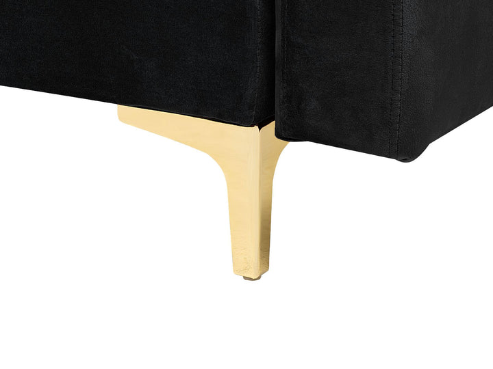 Aberdeen  Corner Sofa Black Velvet