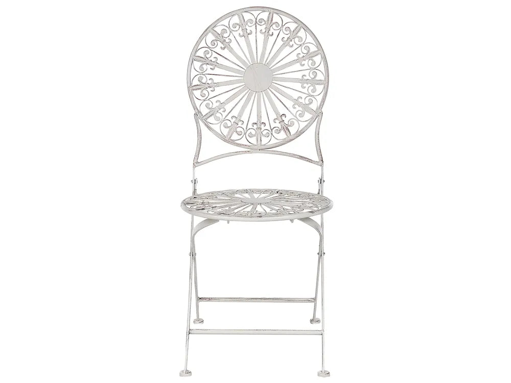 Bistro Set Folding Metal White Kelly