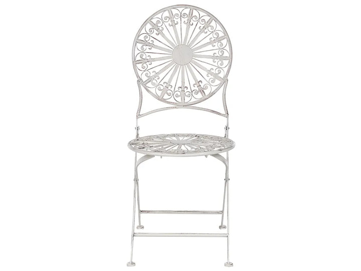 Bistro Set Folding Metal White Kelly