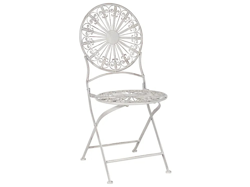 Bistro Set Folding Metal White Kelly
