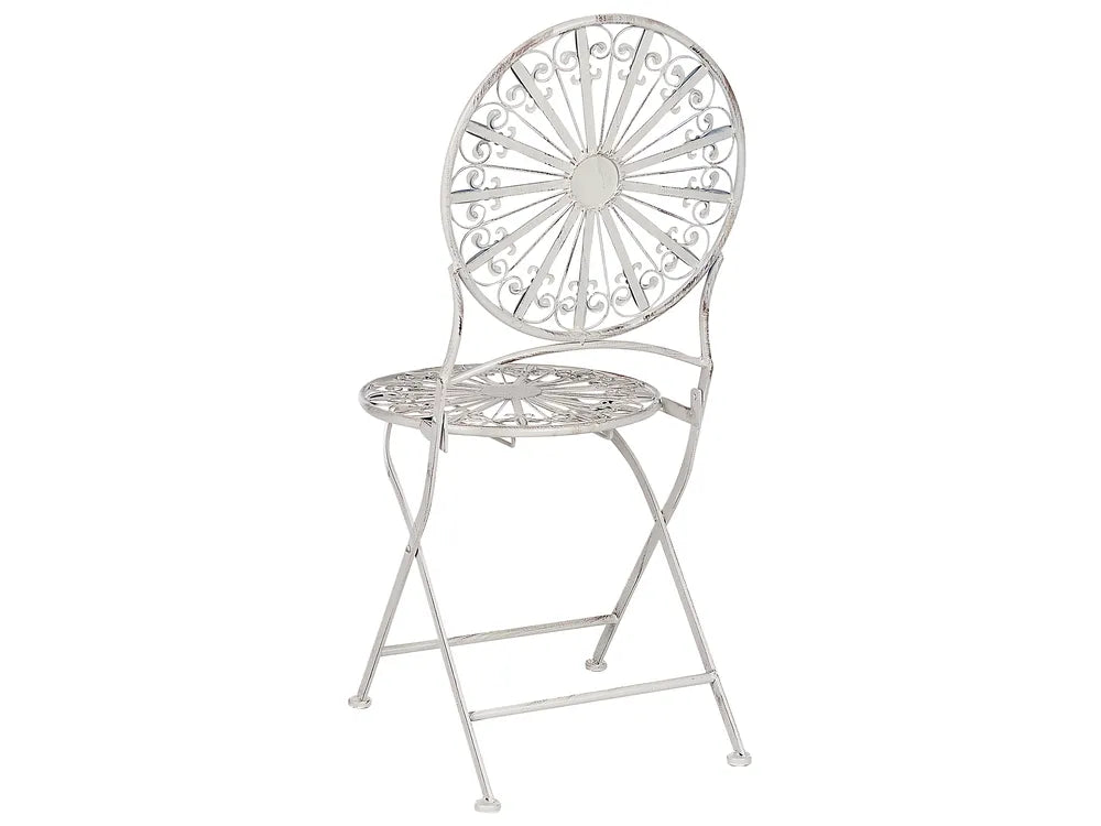 Bistro Set Folding Metal White Kelly