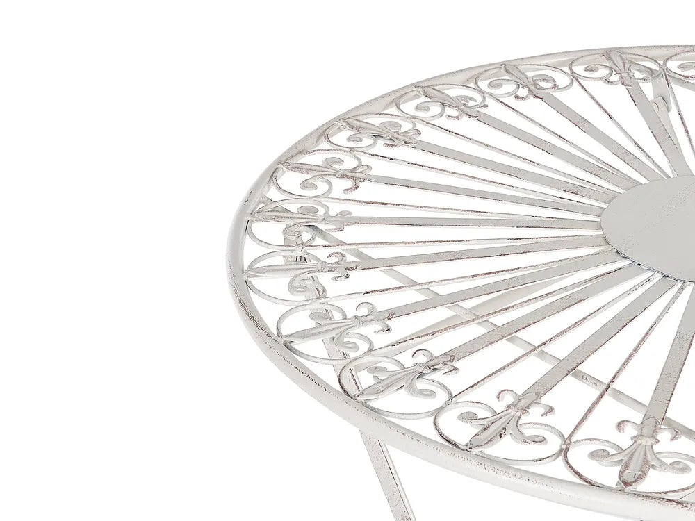 Bistro Set Folding Metal White Kelly