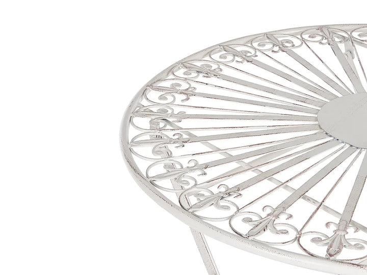 Bistro Set Folding Metal White Kelly