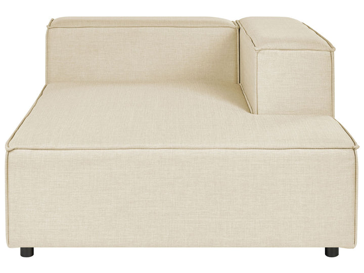 Aprica Left Hand 3 Seater Modular Linen Corner Sofa Beige