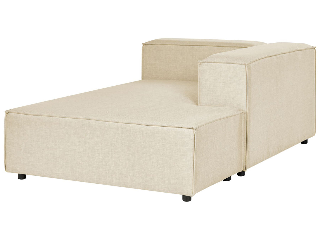 Aprica Left Hand 3 Seater Modular Linen Corner Sofa Beige