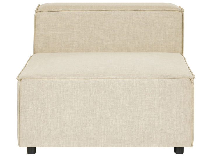 Aprica Left Hand 3 Seater Modular Linen Corner Sofa Beige