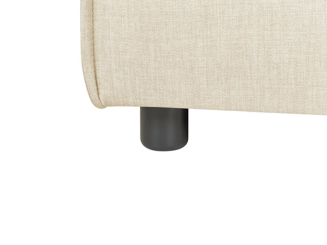 Aprica Left Hand 3 Seater Modular Linen Corner Sofa Beige