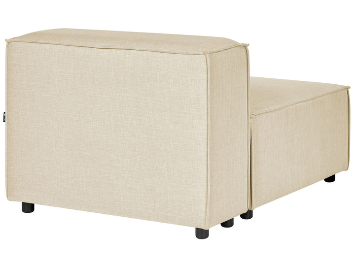 Aprica Right Hand 3 Seater Modular Linen Corner Sofa Beige