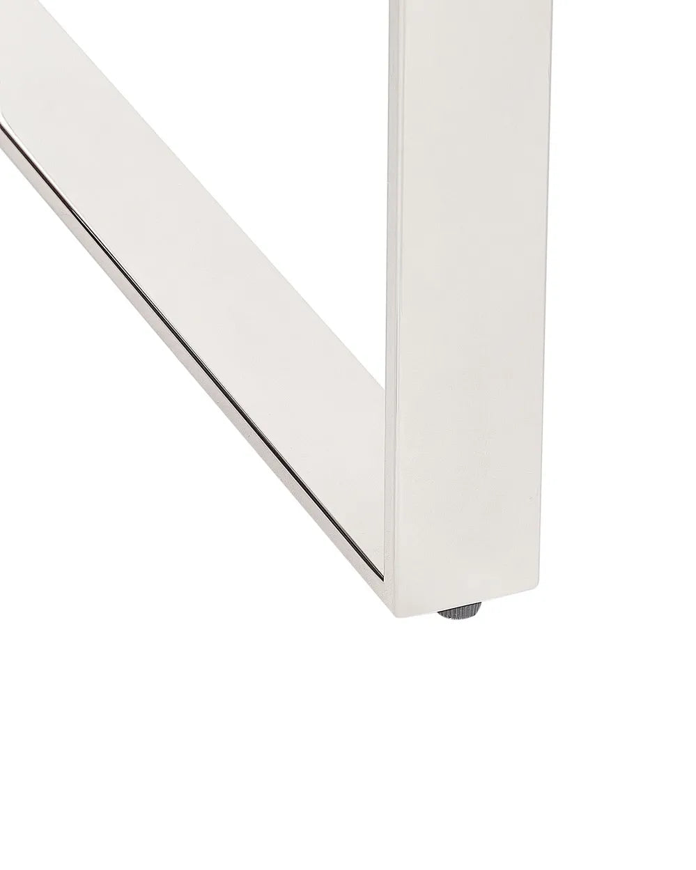 Console Table Tempered Glass Silver Elegant Design Vornio