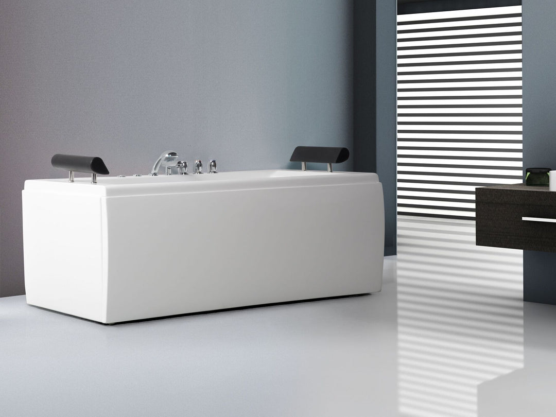 Whirlpool Bath with LED 1720 x 830 mm White Montego