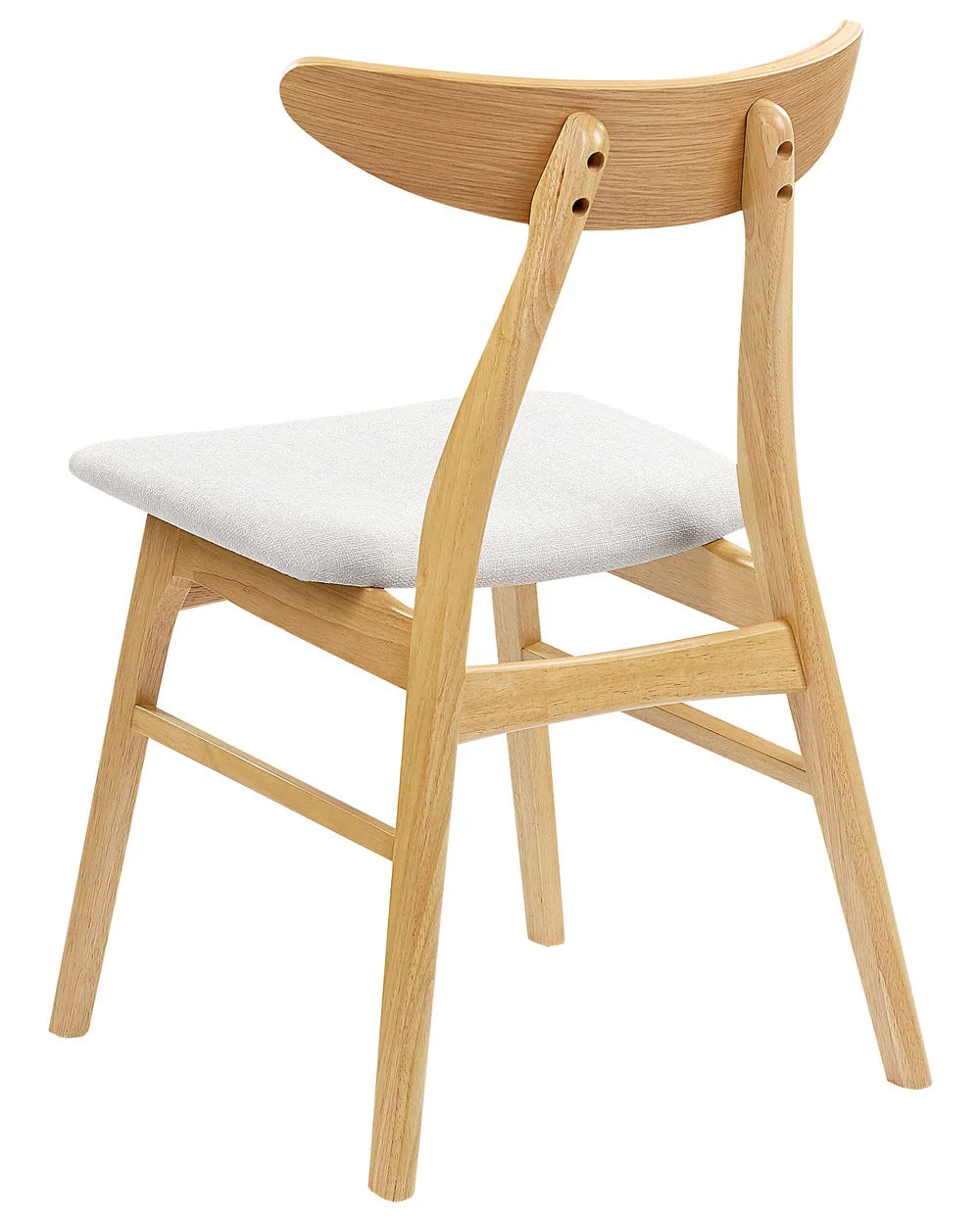 Set of 2 Dining Chairs Wood Light Brown/ Grey Ana