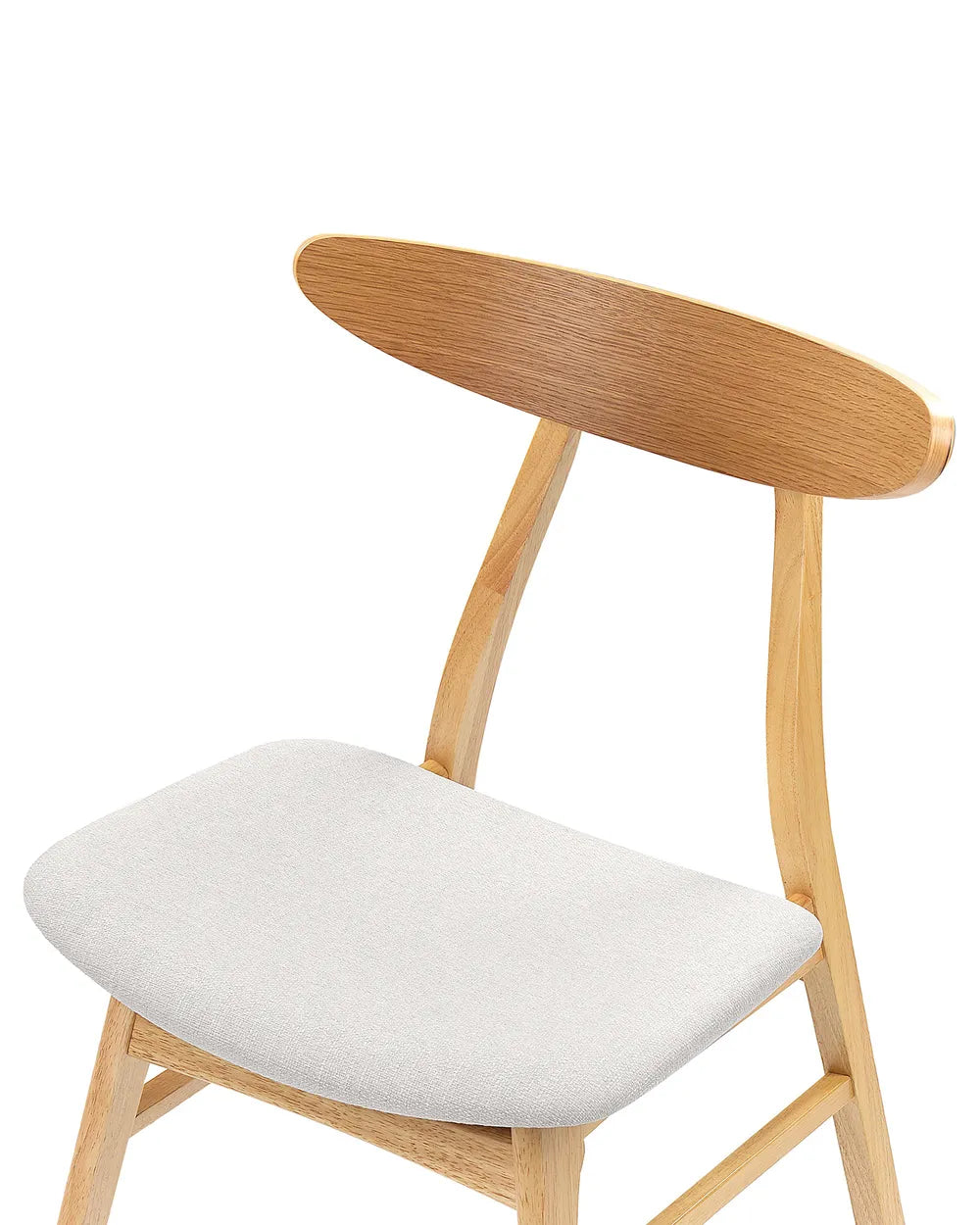 Set of 2 Dining Chairs Wood Light Brown/ Grey Ana