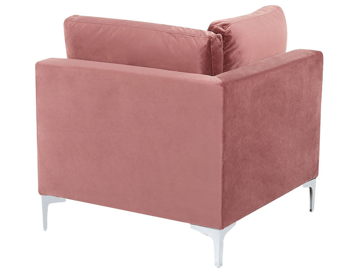 Evja Left Hand 6 Seater Modular Velvet Corner Sofa Pink