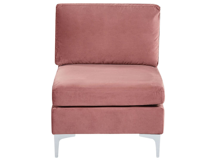 Evja Right Hand 4 Seater Modular Velvet Corner Sofa Pink