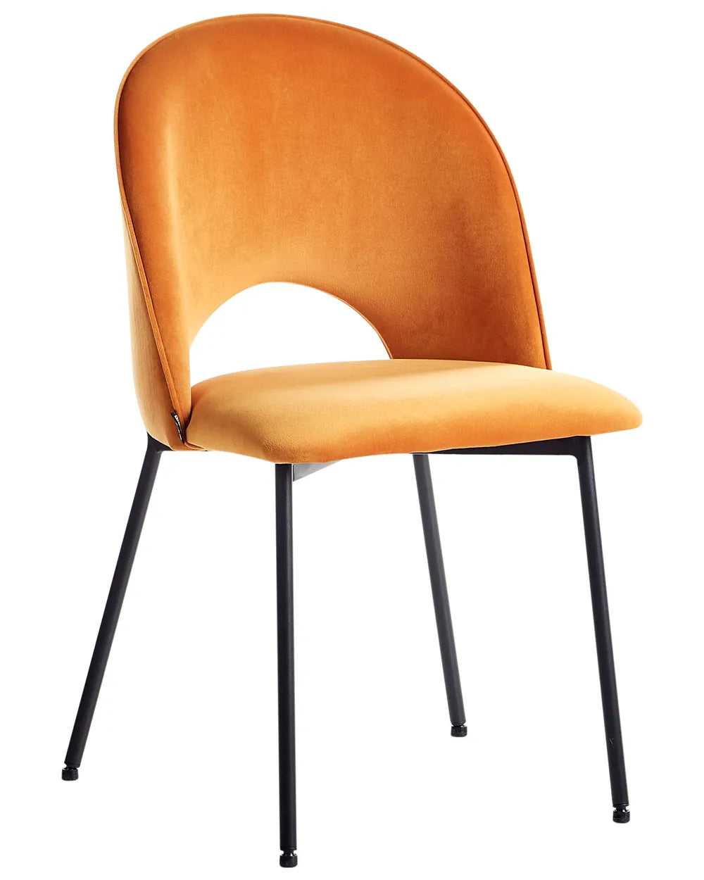 Set of 2 Dining Chairs Velvet Orange Pia