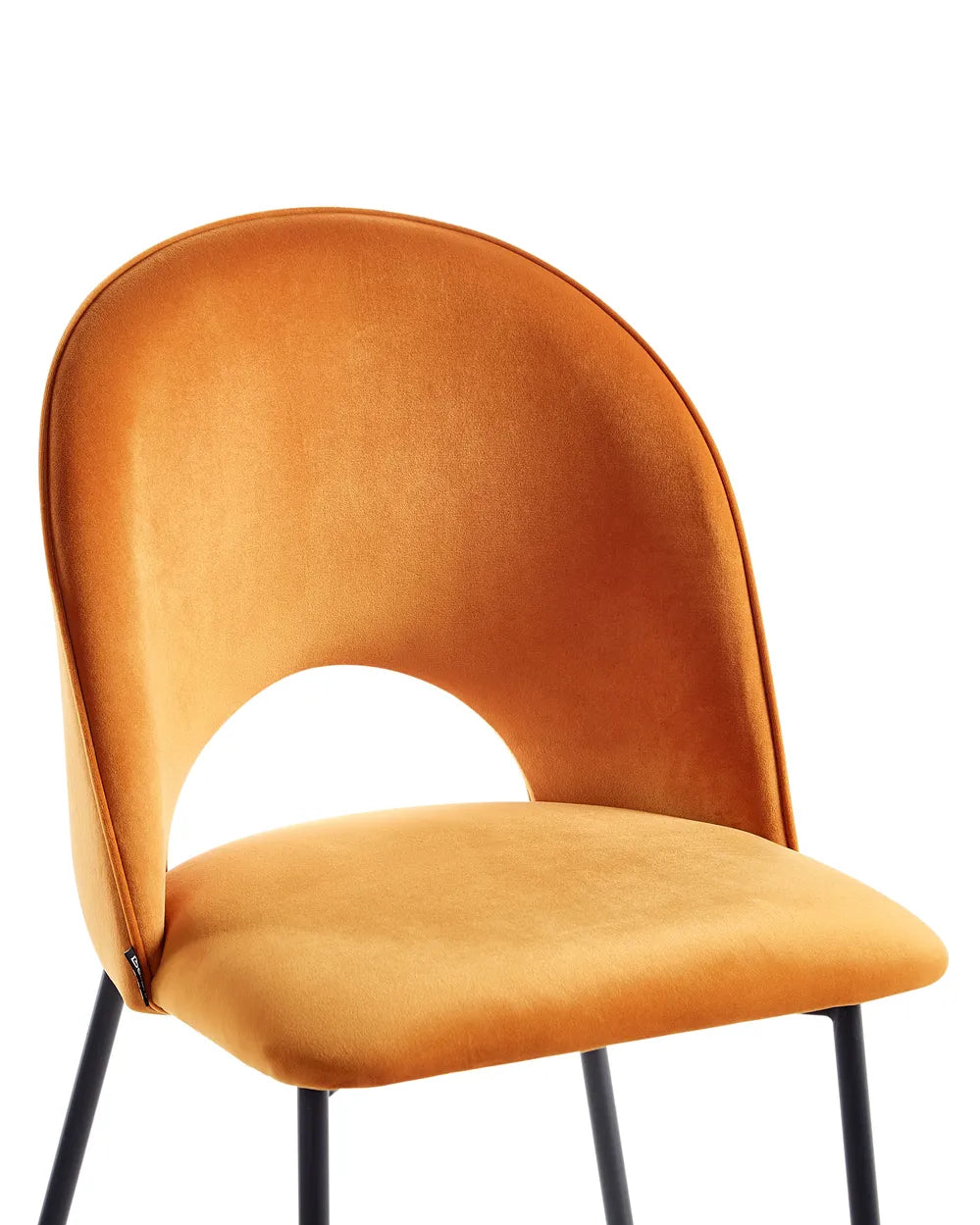 Set of 2 Dining Chairs Velvet Orange Pia