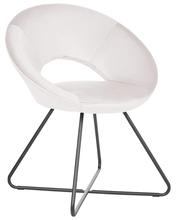 Dining Chair Velvet Off-White Ivan