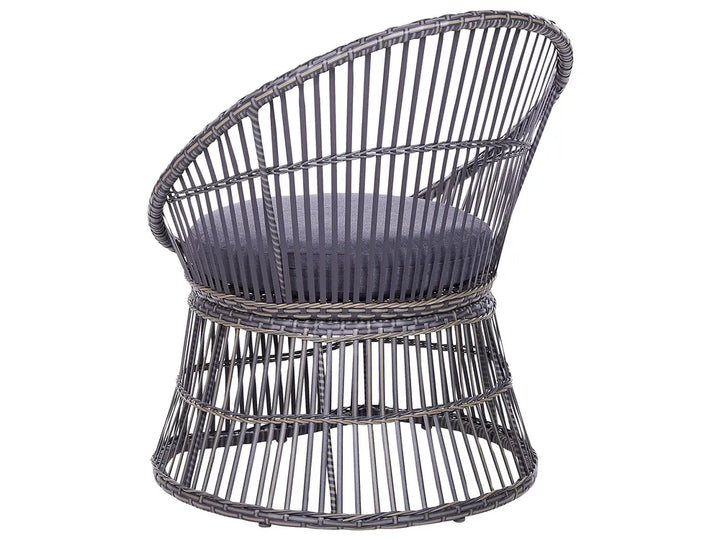 Bistro Set with Cushions PE Rattan Taupe Hope