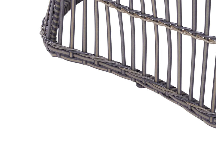 Bistro Set with Cushions PE Rattan Taupe Hope