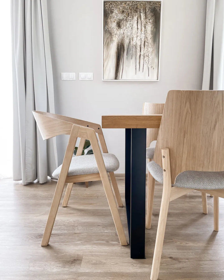 Set of 2 Dining Chairs Light Brown Dolene