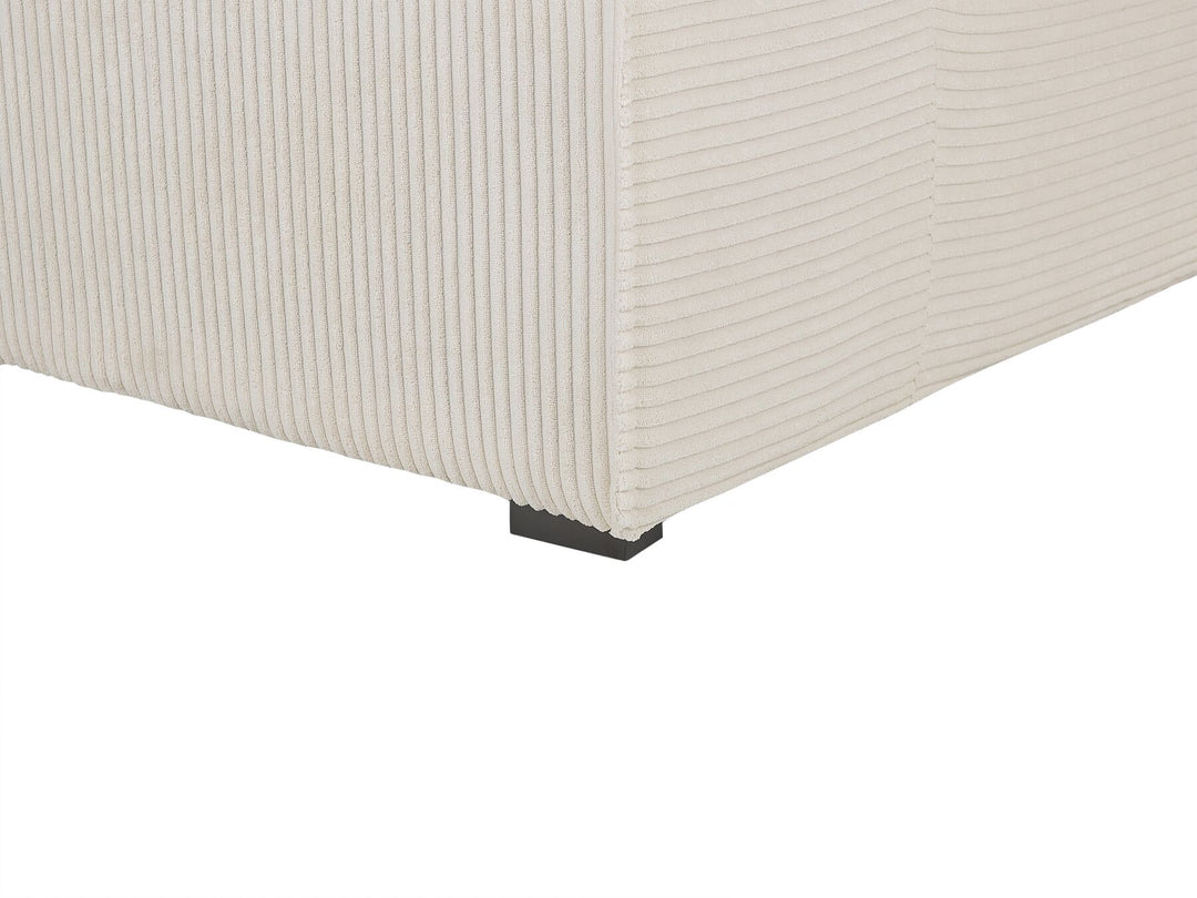 Dolva Left Hand Jumbo Cord Corner Sofa Off-White