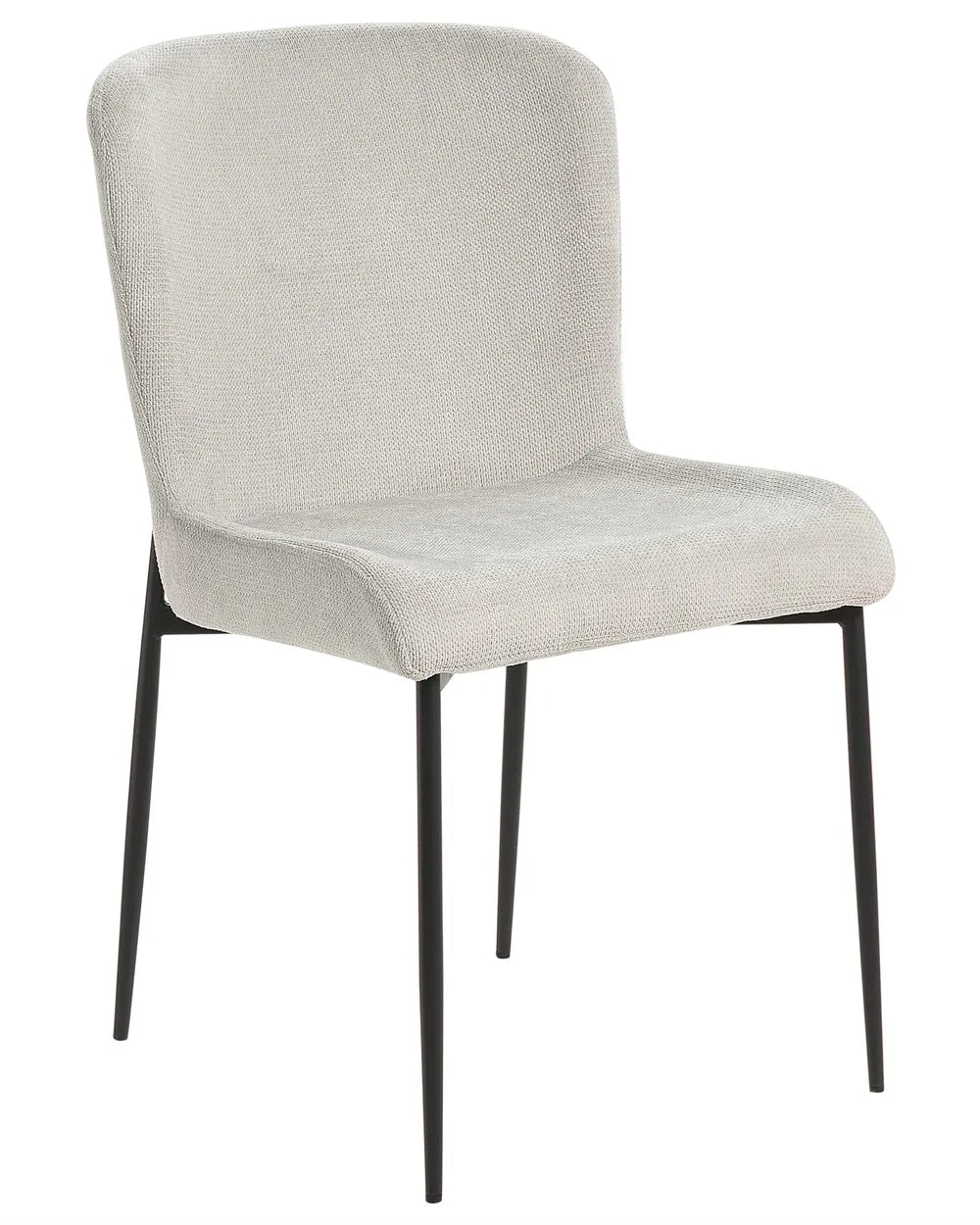 Set of 2 Dining Chairs Fabric Light Grey Beck