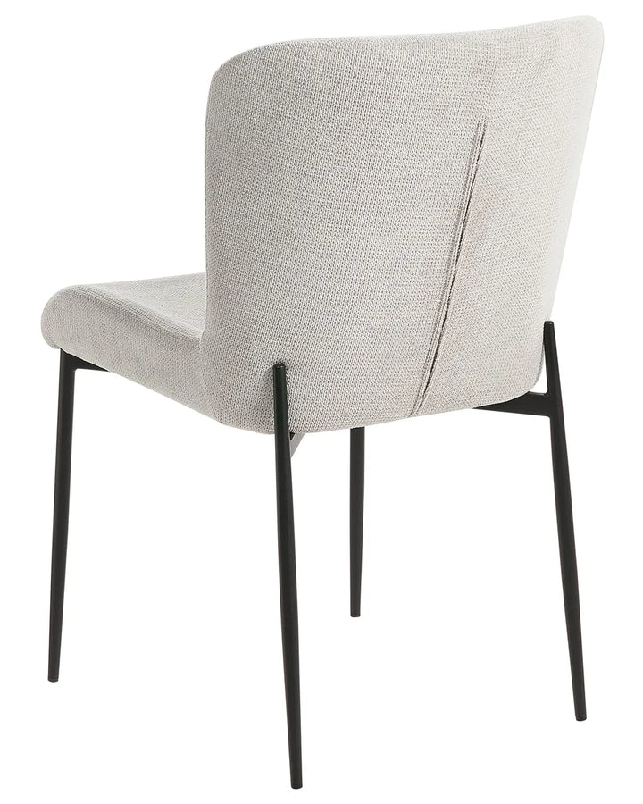 Set of 2 Dining Chairs Fabric Light Grey Beck