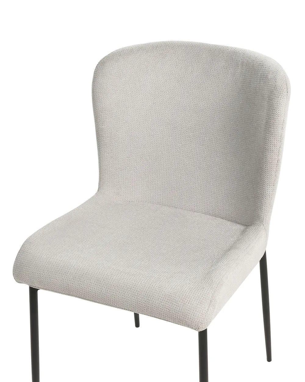 Set of 2 Dining Chairs Fabric Light Grey Beck