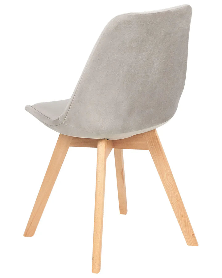 Set of 2 Dining Chairs Velvet Taupe Jasper II