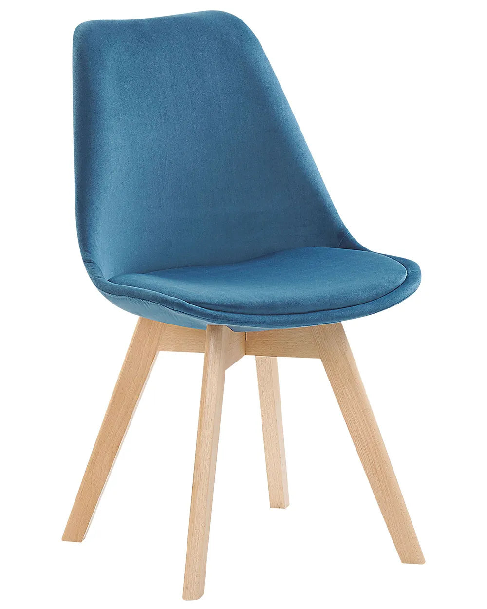 Set of 2 Dining Chairs Velvet Blue Jasper II