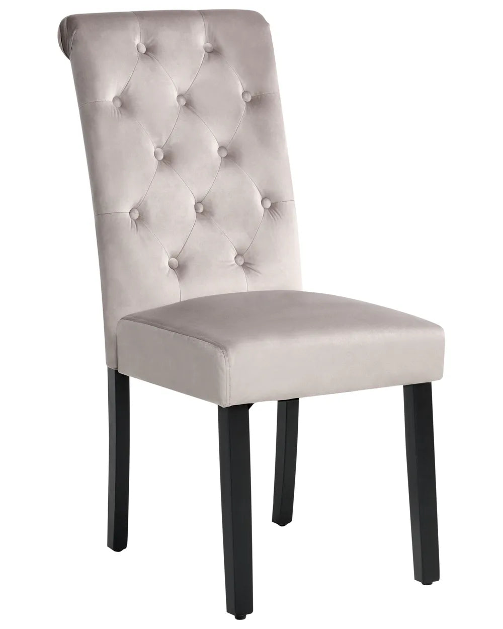 Set of 2 Dining Chairs Velvet Grey Lisa