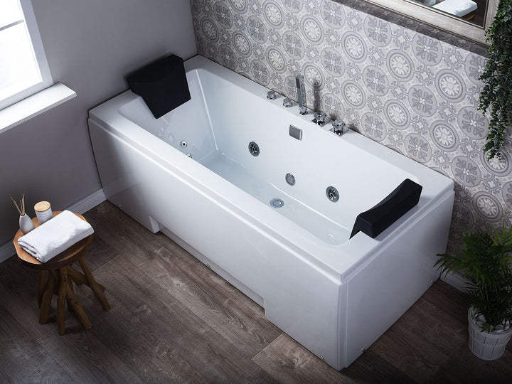 Whirlpool Bath with LED 1700 x 750 mm White Galley