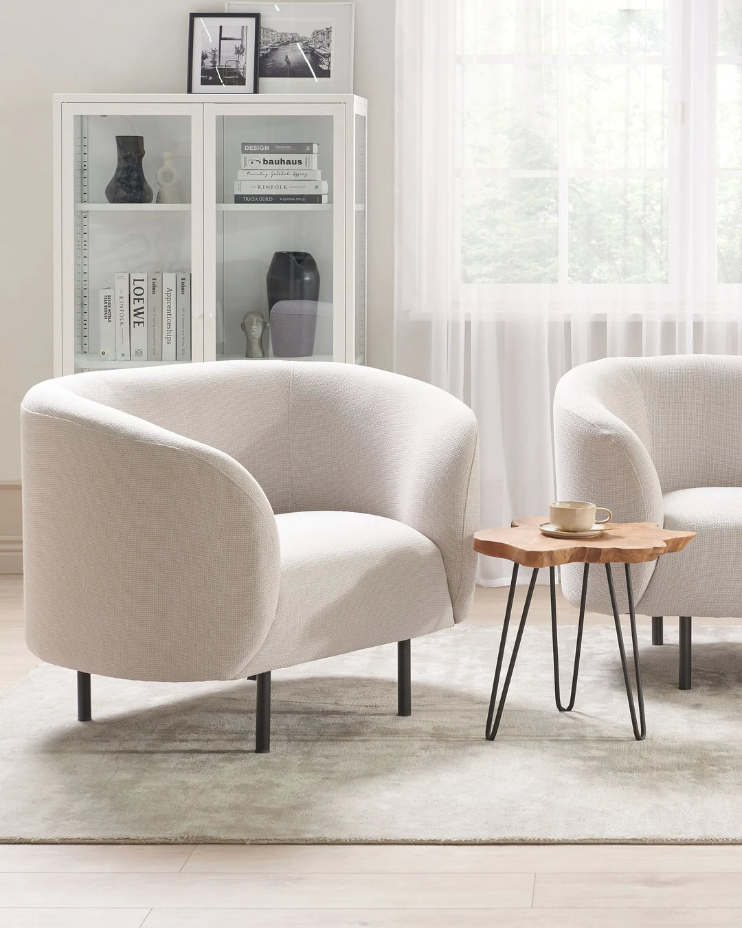Armchair Fabric Light Beige Fairwinds