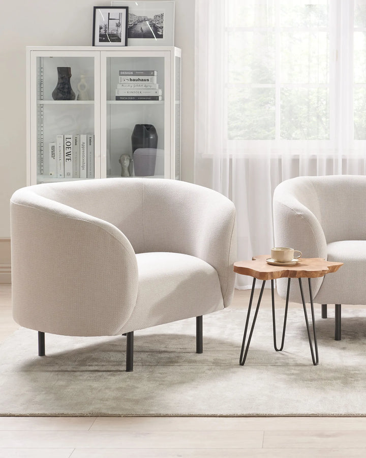 Armchair Fabric Light Beige Fairwinds