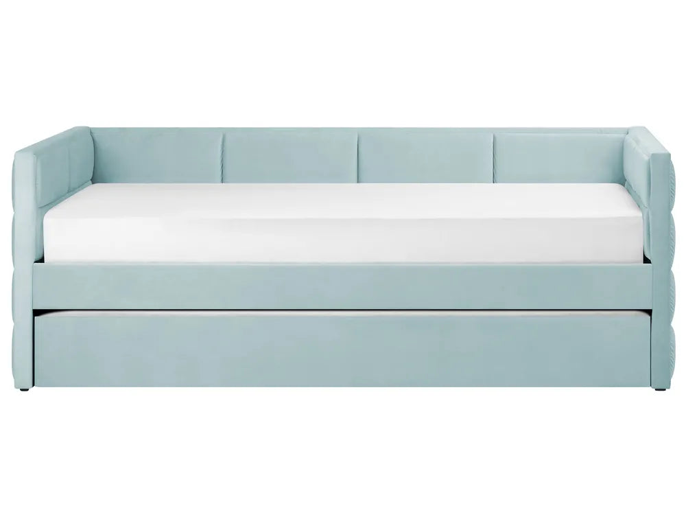 Trundle Bed Velvet Bittrich 90 x 200 cm (EU Single) Mint Green
