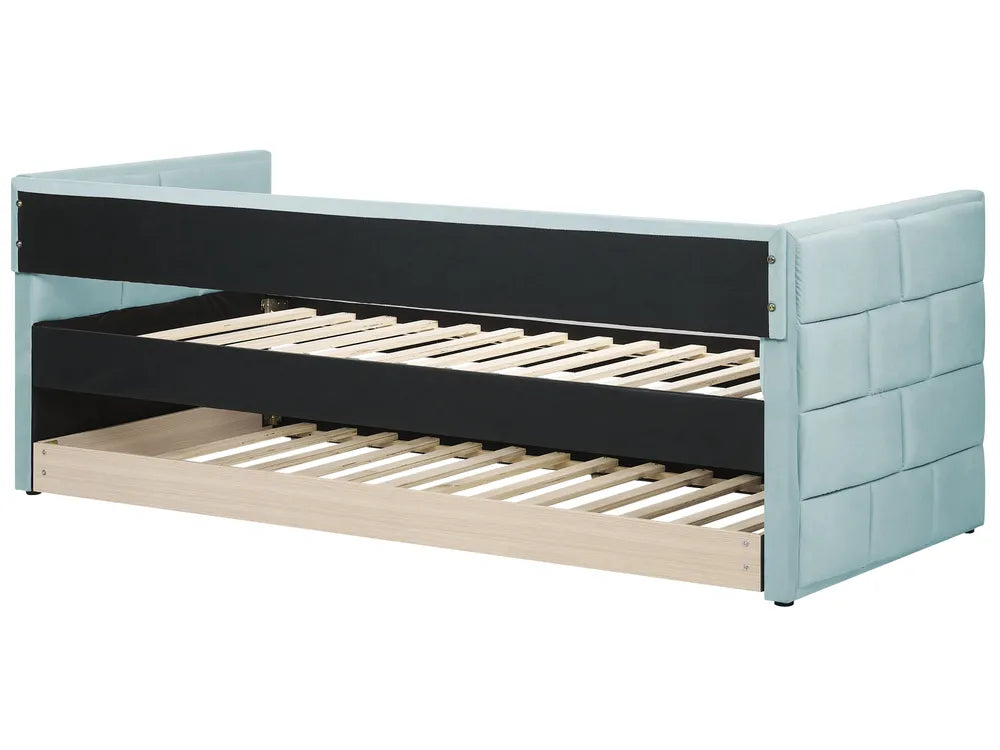 Trundle Bed Velvet Bittrich 90 x 200 cm (EU Single) Mint Green