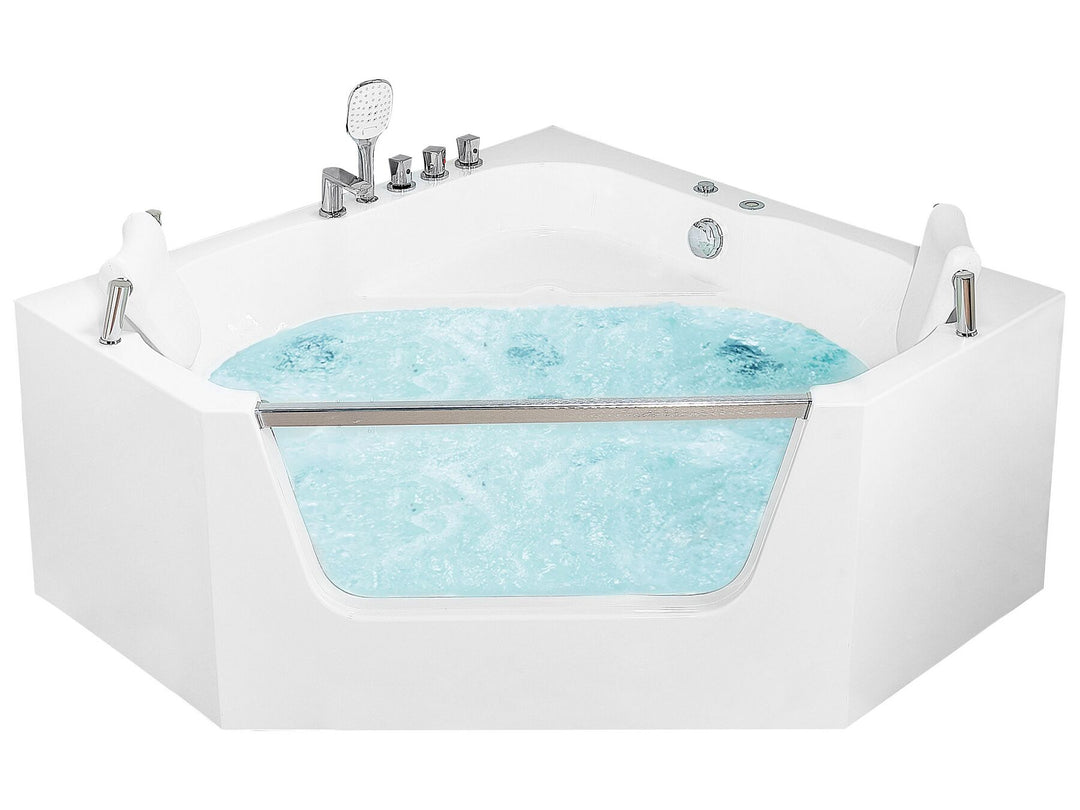 Whirlpool Corner Bath 1500 x 1500 mm White Cantalla