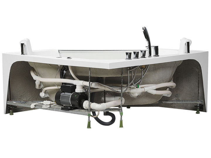 Whirlpool Corner Bath 1500 x 1500 mm White Cantalla