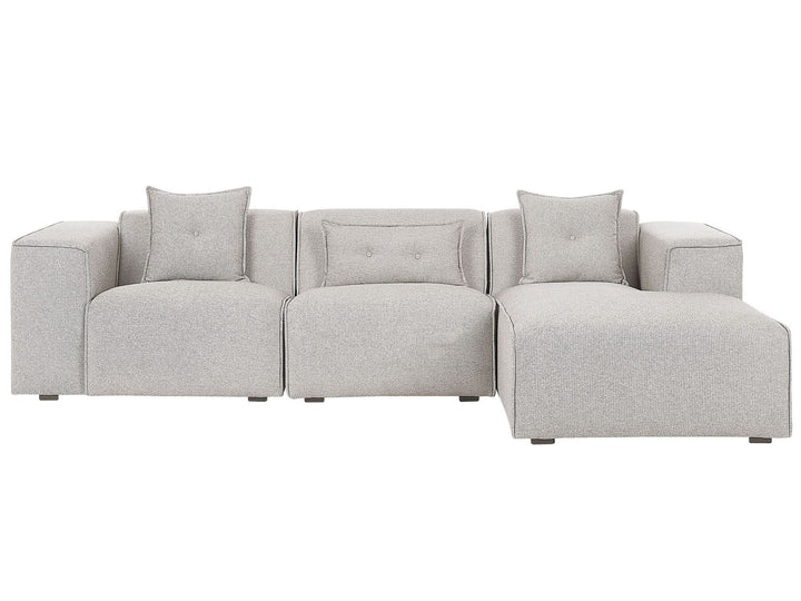 Dolva Left Hand Fabric Corner Sofa Light Beige