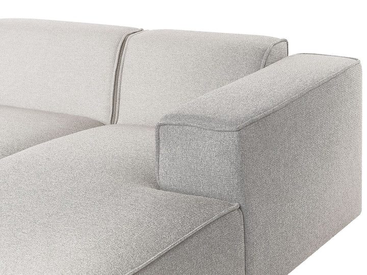 Dolva Left Hand Fabric Corner Sofa Light Beige