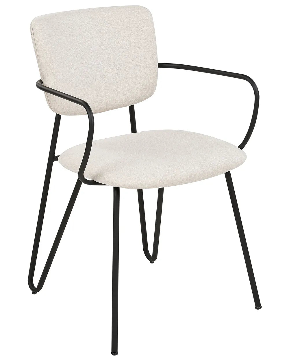 Set of 2 Dining Chairs Fabric Off-White Myla