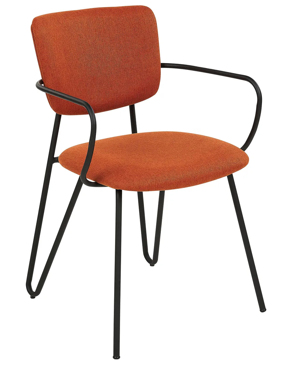 Set of 2 Dining Chairs Fabric Orange Myla