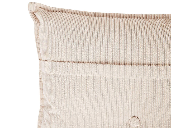 Dolva Left Hand Jumbo Cord Corner Sofa Beige