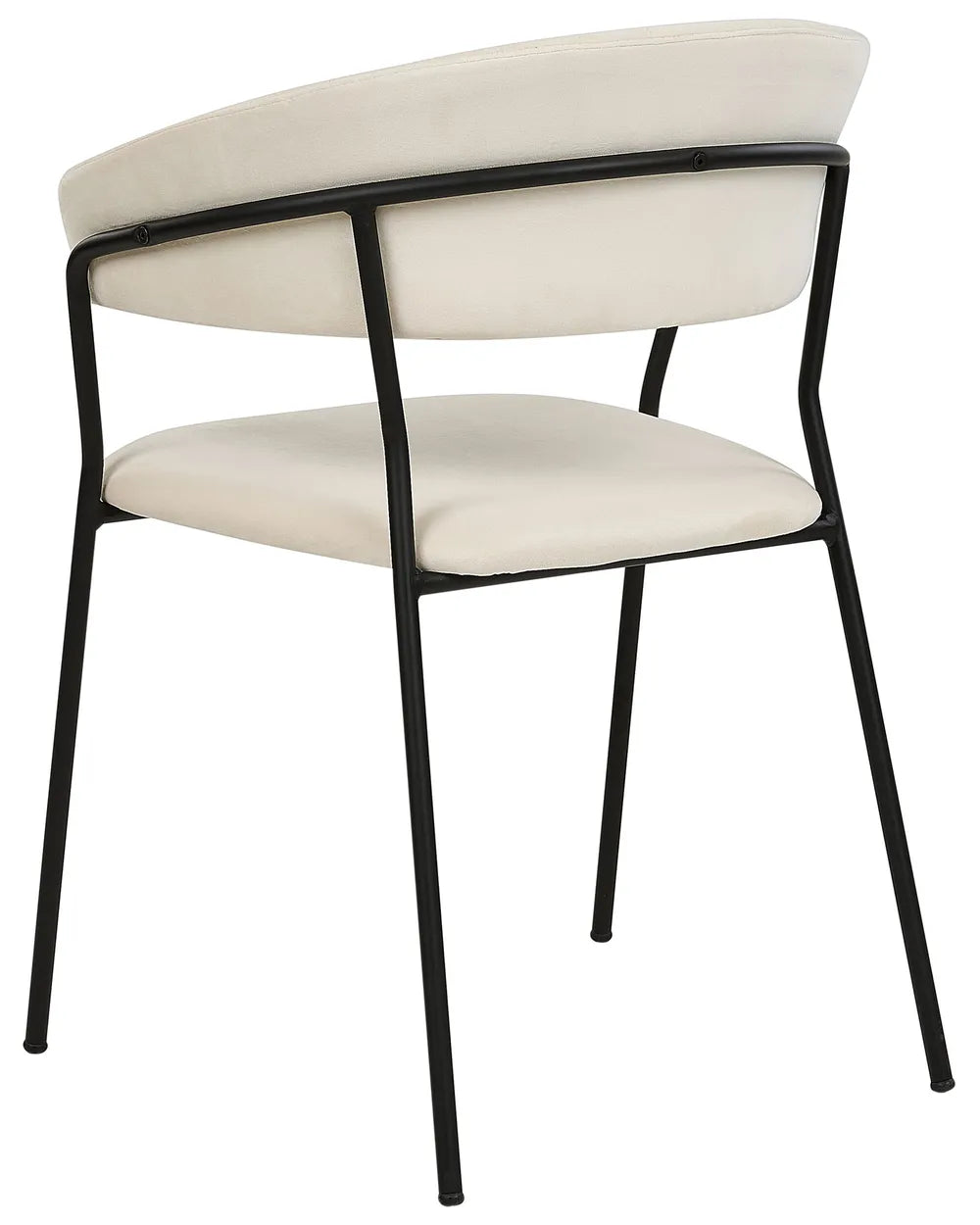 Set of 2 Dining Chairs Velvet Off-White Avy